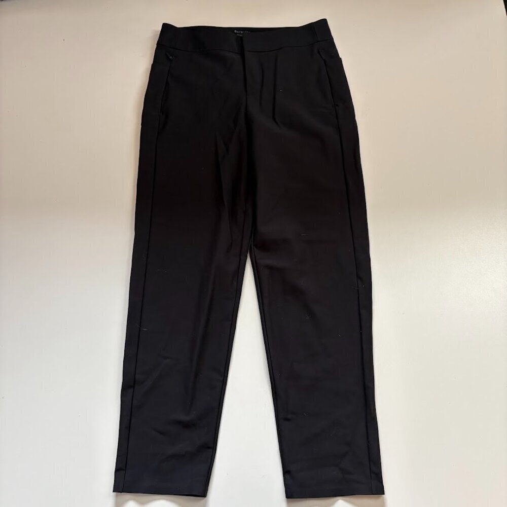 Athleta Stellar Trouser Pant Black Utility Cargo Active High Rise Straight Crop